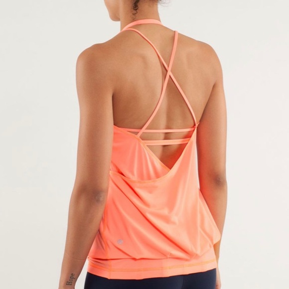 Lululemon | Flow and Go Tank | Pop Orange | size 6 - Picture 2 of 9